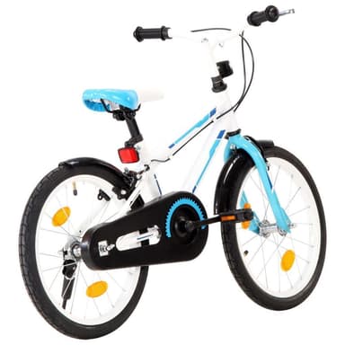 vidaXL Barncykel 18 tum blå och vit