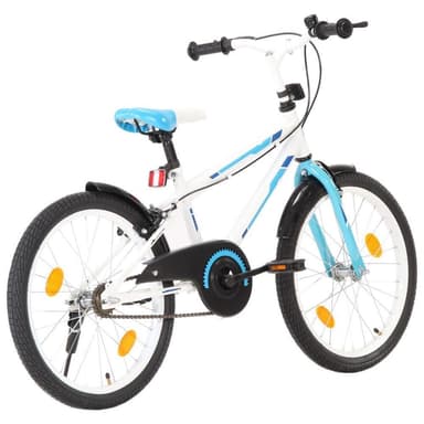 vidaXL Barncykel 20 tum blå och vit
