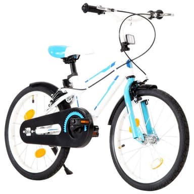 vidaXL Barncykel 18 tum blå och vit