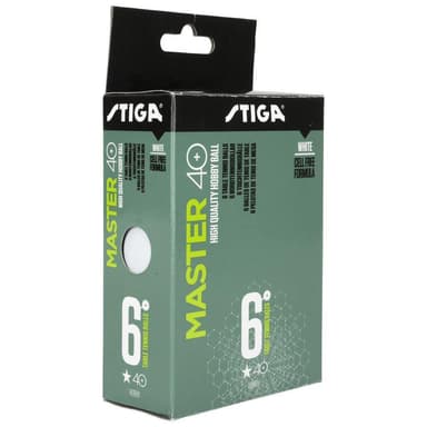 STIGA Master 6-pack ABS 1-star, Bordtennisbollar