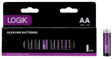 Logik Alkaline Batteri AA 2550 mAh (12 pack)