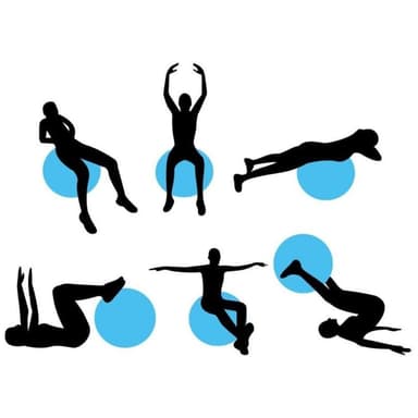 vidaXL Fitnessboll med pump 65 cm svart