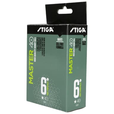 STIGA Master 6-pack ABS 1-star, Bordtennisbollar
