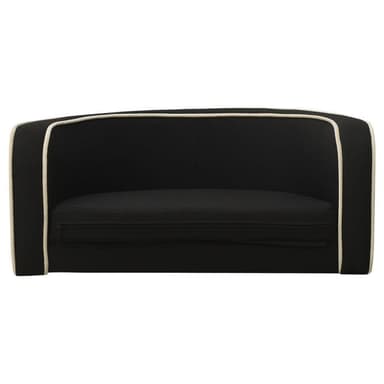 vidaXL Hundsoffa vikbar svart 76x71x30 cm linne tvättbar dyna