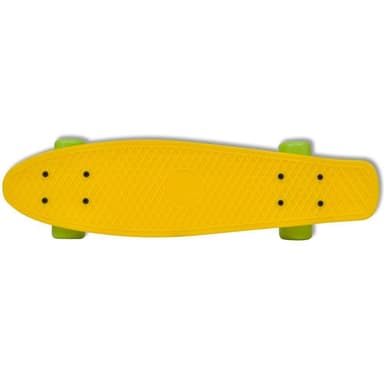 vidaXL Penny skateboard plast gul bräda a hjul6,1""