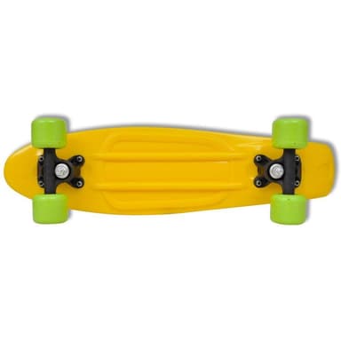 vidaXL Penny skateboard plast gul bräda a hjul6,1""