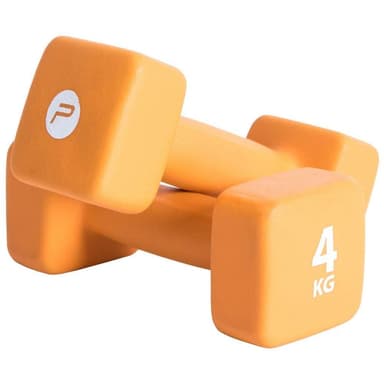 vidaXL Hantelset 2x4 kg neopren orange