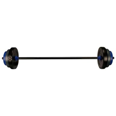 vidaXL Skivstångsset 20 kg svart/grå/koboltblå