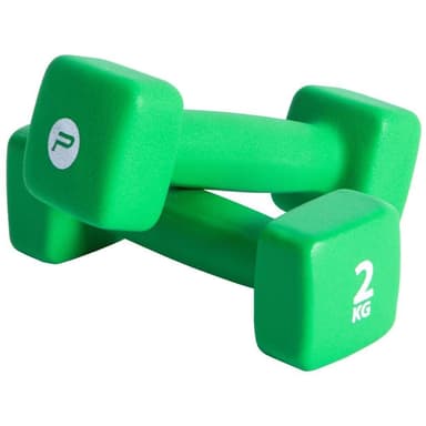 vidaXL Hantelset 2x2 kg neopren grön