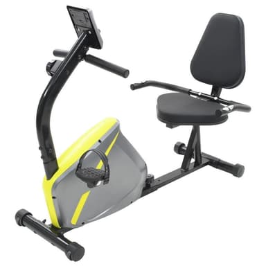 vidaXL Liggande motionscykel magnetisk drift och pulsmätning