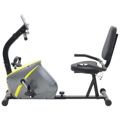 vidaXL Liggande motionscykel magnetisk drift och pulsmätning