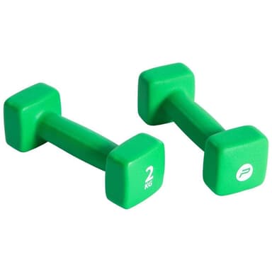 vidaXL Hantelset 2x2 kg neopren grön