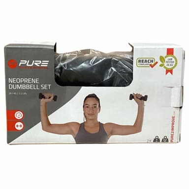 Pure2Improve Hantelset 2x1 kg neopren svart