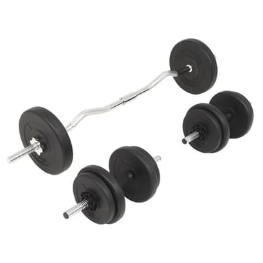 vidaXL Skivstång och hantlar set 30 kg
