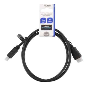 HDMI cable, HDMI High Speed w/Ethernet, CCS, 1,0m, black