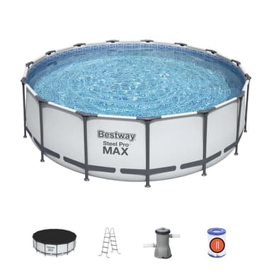 Bestway Steel Pro Max 56438 ovanmarkpool (Ø427/H122) med tillbehör