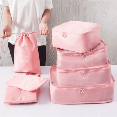 Packing Cubes Bagage Organizer för resor 7-pack Mörkblå