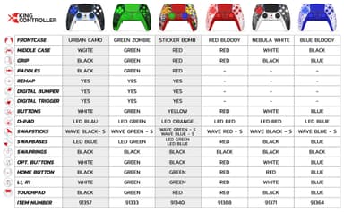 King PS5 Prime Pro trådlös kontroll (svart)