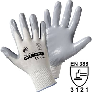 Nylon Arbetshandske Storlek (handskar): 9, L EN 388 CAT