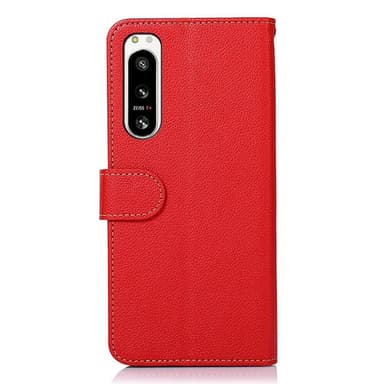 KHAZNEH Sony Xperia 5 IV Plånboksfodral Röd-Svart