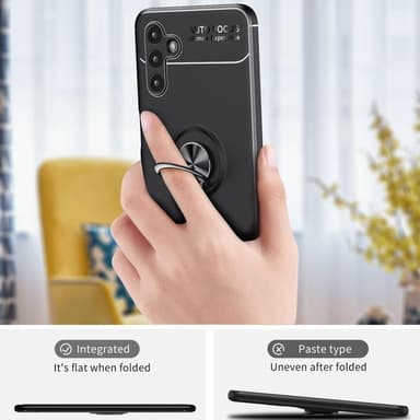 Samsung Galaxy A13 5G / A04s 4G TPU skal med Finger Ring - Svart