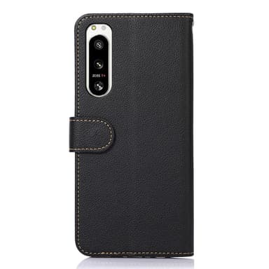 KHAZNEH Sony Xperia 5 IV Plånboksfodral Svart-Röd