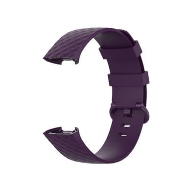 Silikonarmband Fitbit Charge 4 / Charge 3 / Charge 3 SE - stl. L Mörklila