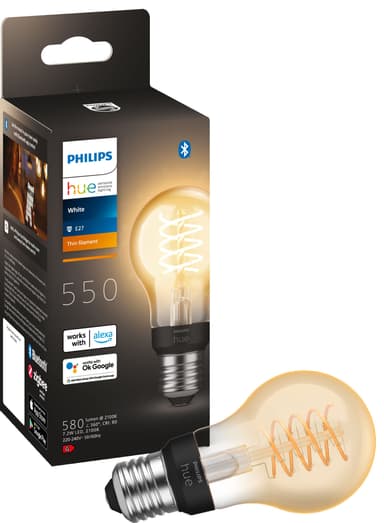 Philips Hue W glödlampa 7.2W Filament A60 E27