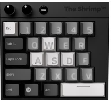 The Shrimp Model 1 mekaniskt tangentbord för gaming (monochrome)