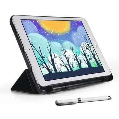 Fordral med förvaring, USB kabel Apple iPad 9.7"" 2017, 2018, Svart