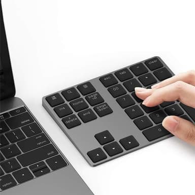 Numeriskt Bluetooth-tangentbord, 34-knappar, Grå