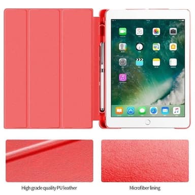 Fordral med förvaring, USB kabel Apple iPad 9.7"" 2017, 2018, Röd