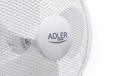 Adler AD 7305 stor golvfläkt, 90W, 40 cm, Vit