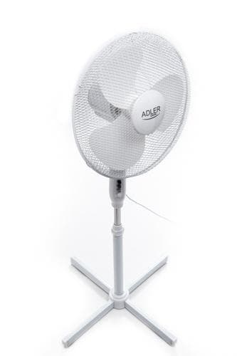 Adler AD 7305 stor golvfläkt, 90W, 40 cm, Vit