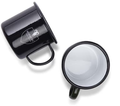 Morberg Orrefors Hunting Emaljerad Metallmugg, Svart