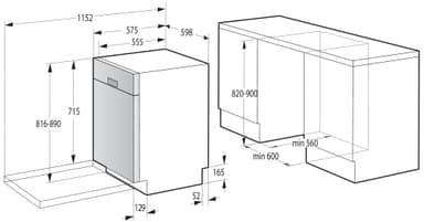 Hisense Diskmaskin HU663C60W (vit)