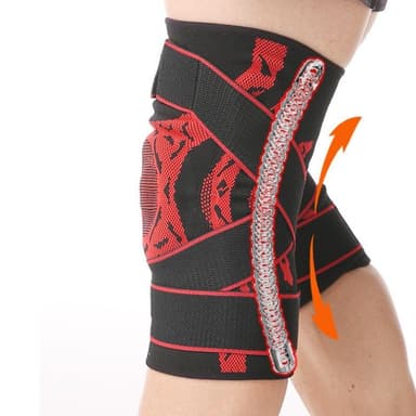 Nylonstickade knäskydd för sport och fritid 1 par Röd M