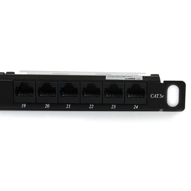 STARTECH StarTech.com PANELHU24, RJ-45, Cat5e, Svart, Stativmontering,