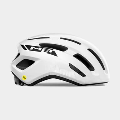 Met Miles MIPS White/Glossy, Cykelhjälm Vit M