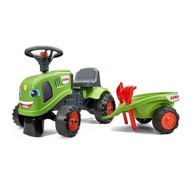 Falk Traktor med trailer, kratta och skyffelBaby Claas