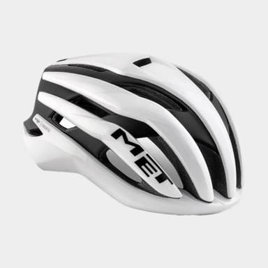 Met Trenta MIPS White Black/Matt Glossy, Cykelhjälm Vit Large