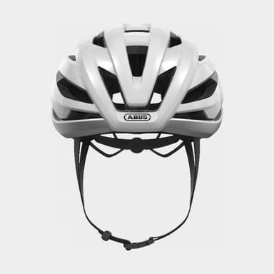 Abus StormChaser Polar White, Cykelhjälm Silver Large