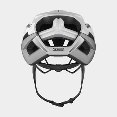 Abus StormChaser Polar White, Cykelhjälm Silver Large