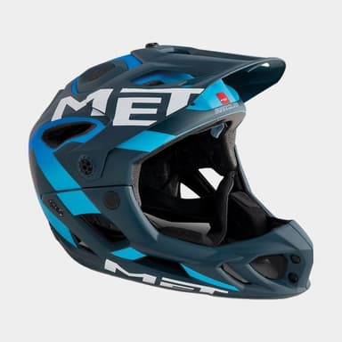 Met Parachute Blue Shaded Cyan/Matt, Cykelhjälm Blå Large