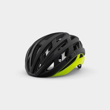 GIRO Helios Spherical MIPS Matte Black/Highlight Yellow, Cykelhjälm Svart S