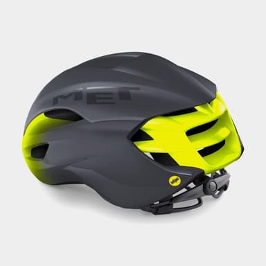Met Manta MIPS Grey Fluo Yellow/Matt Glossy, Cykelhjälm Grå S