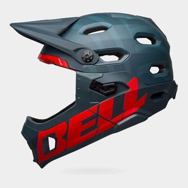 Bell Super DH Spherical MIPS Matte Blue/Crimson, Cykelhjälm Blå M