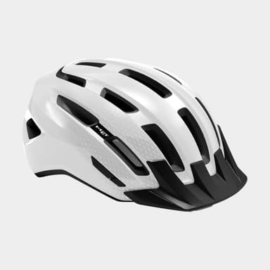 Met Downtown MIPS White/Glossy, Cykelhjälm Vit M