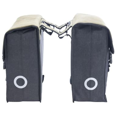 vidaXL Dubbel cykelväska 101 canvas 30L grön och svart