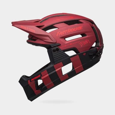 Bell Super Air R MIPS Fasthouse Matte Red/Black, Cykelhjälm Röd S